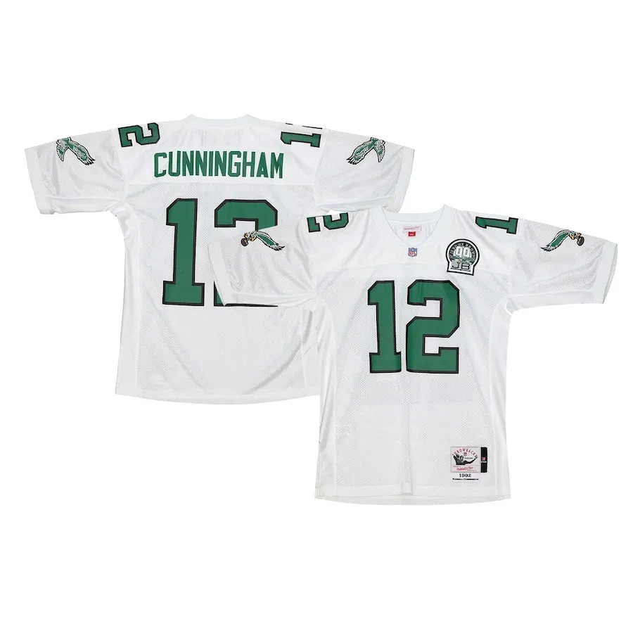 Randall Cunningham Philadelphia Eagles 1992 Mitchell &amp Ness Authentic Throwback Retired Player Jersey - White