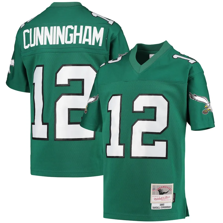 Randall Cunningham Philadelphia Eagles Mitchell &amp Ness Youth 1990 Retired Player Legacy Jersey - Kelly Green