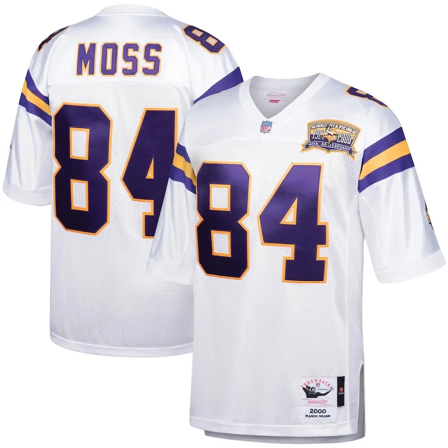 Randy Moss Minnesota Vikings 2000 Mitchell &amp Ness Authentic Throwback Retired Player Jersey - White