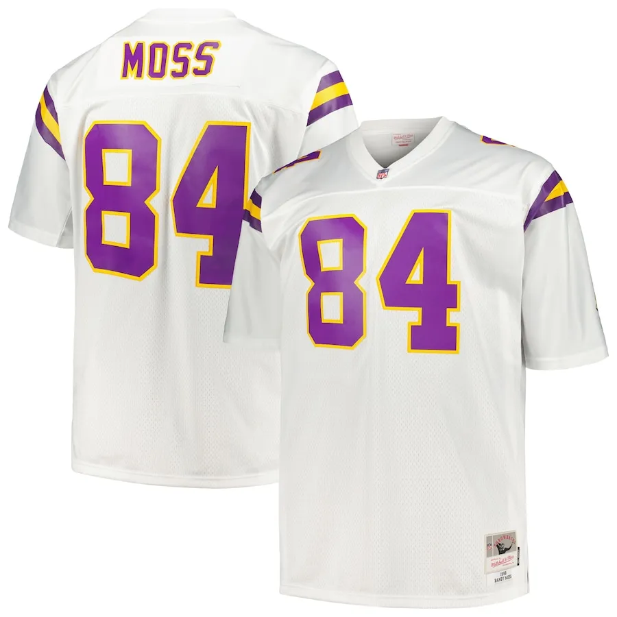 Randy Moss Minnesota Vikings Mitchell &amp Ness Big &amp Tall 1998 Legacy Retired Player Jersey - White