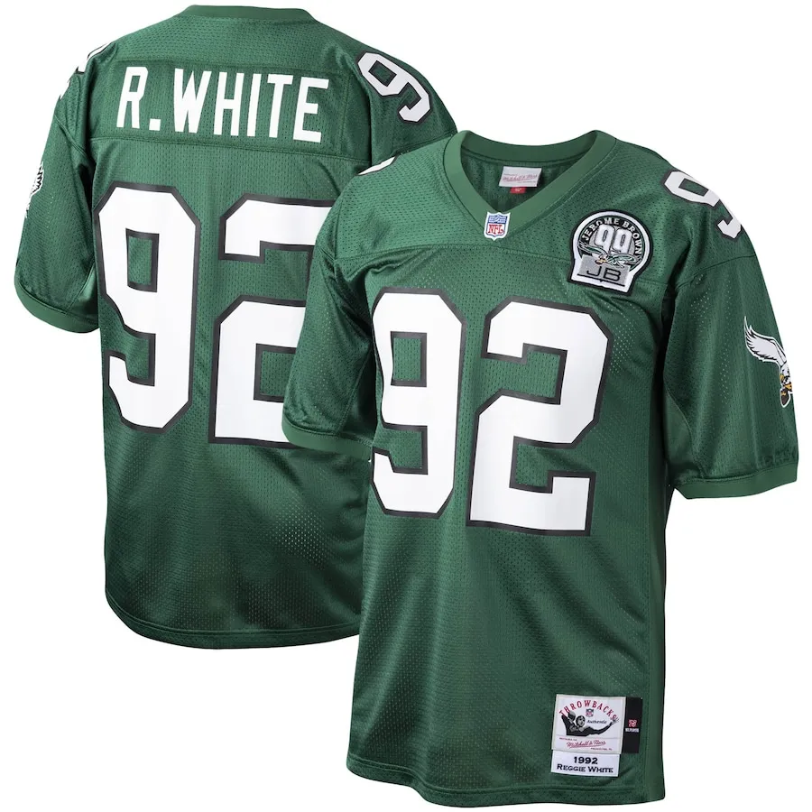 Reggie White Philadelphia Eagles Mitchell &amp Ness Authentic Throwback Retired Player Jersey - Green