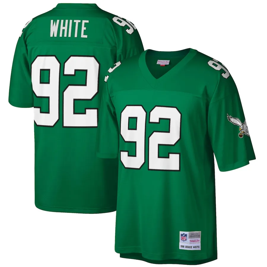 Reggie White Philadelphia Eagles Mitchell &amp Ness Big &amp Tall 1990 Retired Player Replica Jersey - Kelly Green
