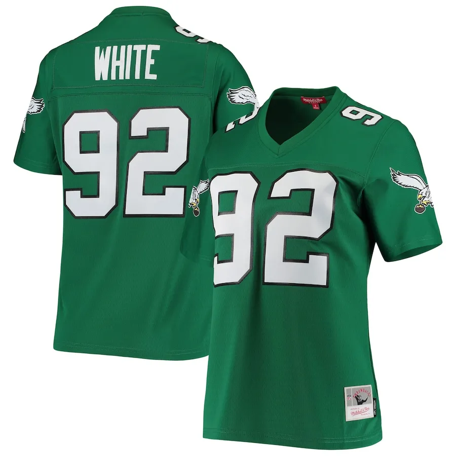 Reggie White Philadelphia Eagles Mitchell &amp Ness Women's 1990 Legacy Replica Jersey - Kelly Green