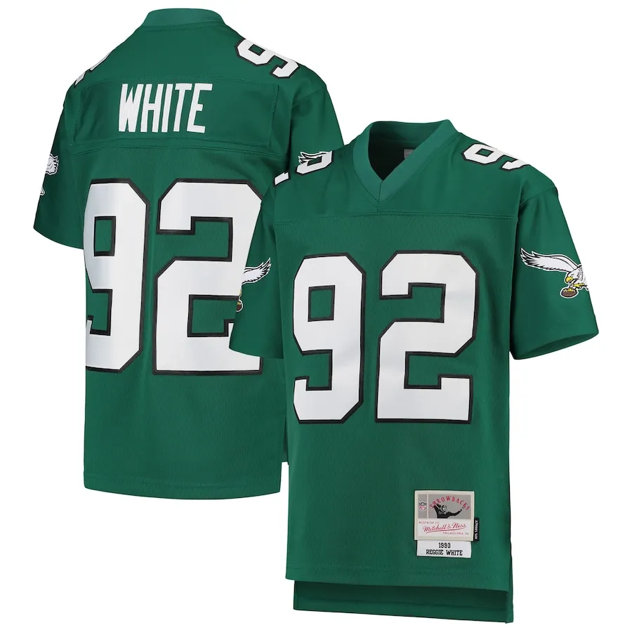 Reggie White Philadelphia Eagles Mitchell &amp Ness Youth 1990 Legacy Retired Player Jersey - Green