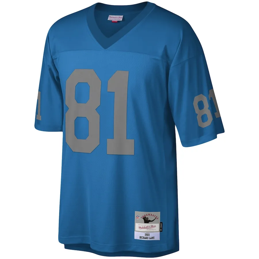 Richard Lane Detroit Lions Mitchell &amp Ness Legacy Replica Jersey - Blue