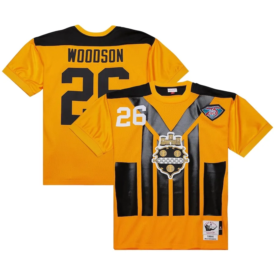Rod Woodson Pittsburgh Steelers 1994 Mitchell &amp Ness Authentic Throwback Retired Player Jersey - Gold