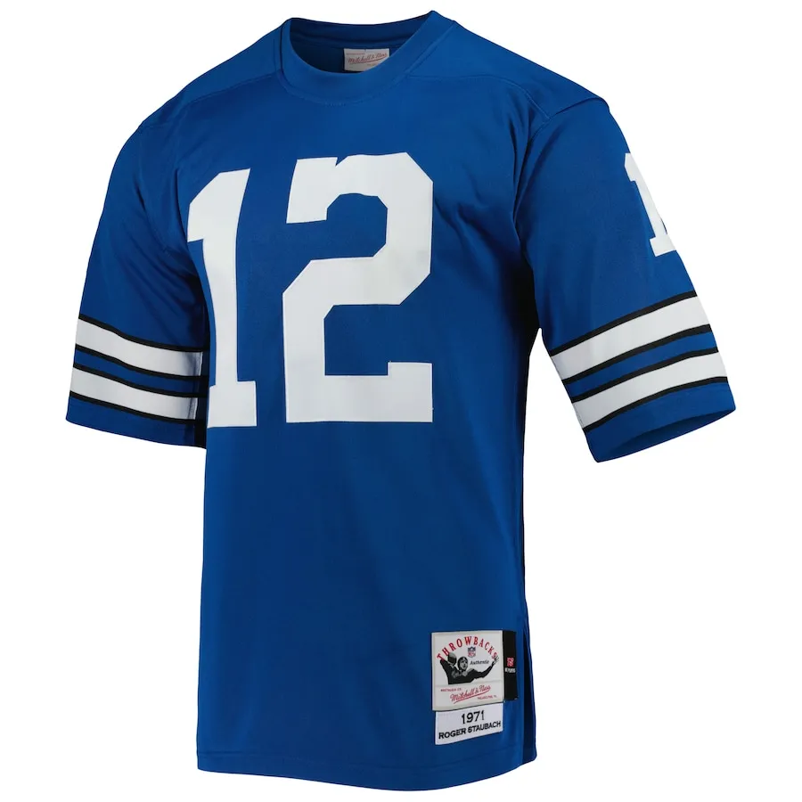 Roger Staubach Dallas Cowboys 1971 Mitchell &amp Ness Authentic Throwback Retired Player Jersey - Royal