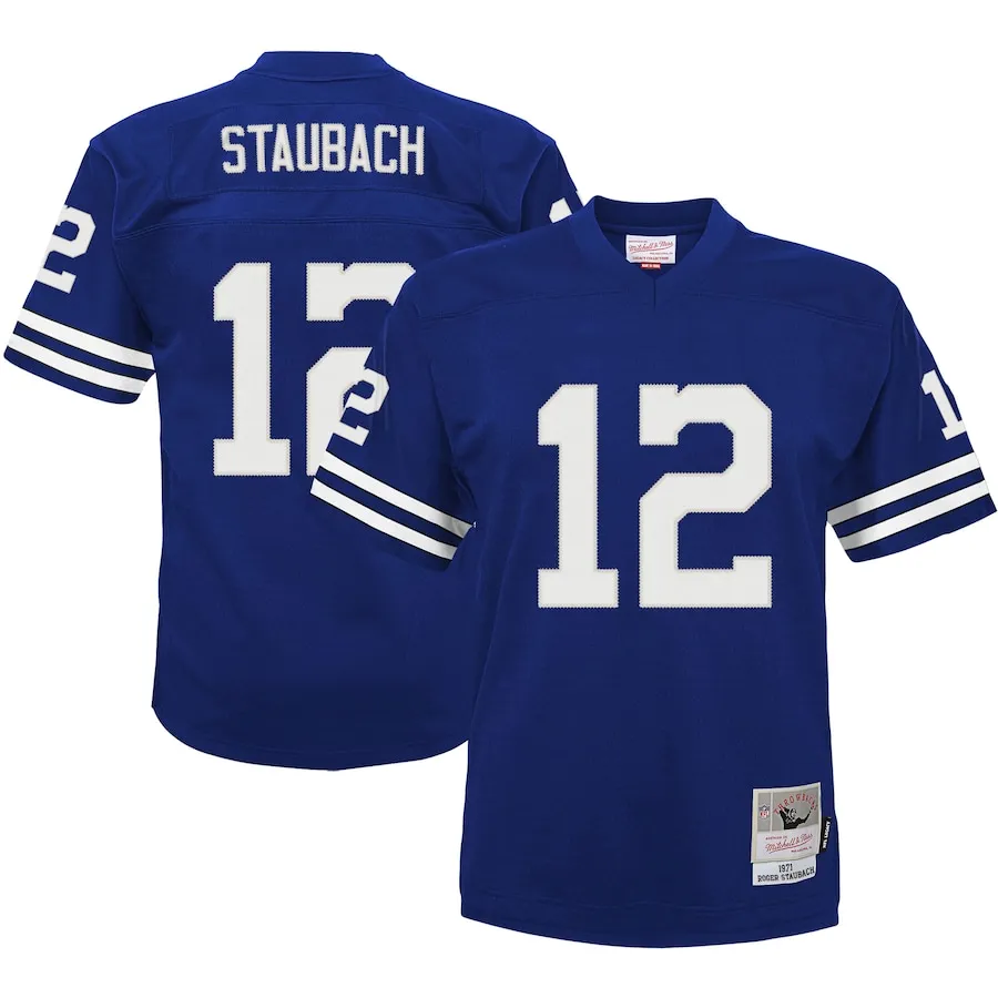 Roger Staubach Dallas Cowboys Mitchell &amp Ness Preschool 1971 Retired Player Legacy Jersey - Navy
