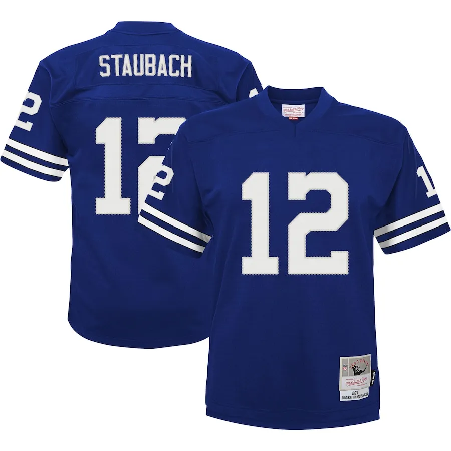 Roger Staubach Dallas Cowboys Mitchell &amp Ness Youth Retired Player Legacy Jersey - Navy