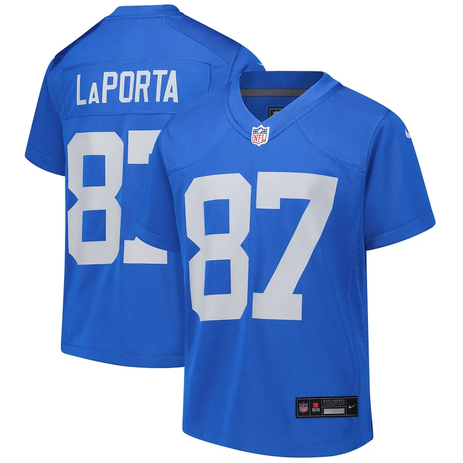Sam LaPorta Detroit Lions Nike Youth Alternate Game Jersey - Blue