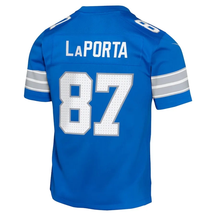 Sam LaPorta Detroit Lions Nike Youth Game Jersey - Blue
