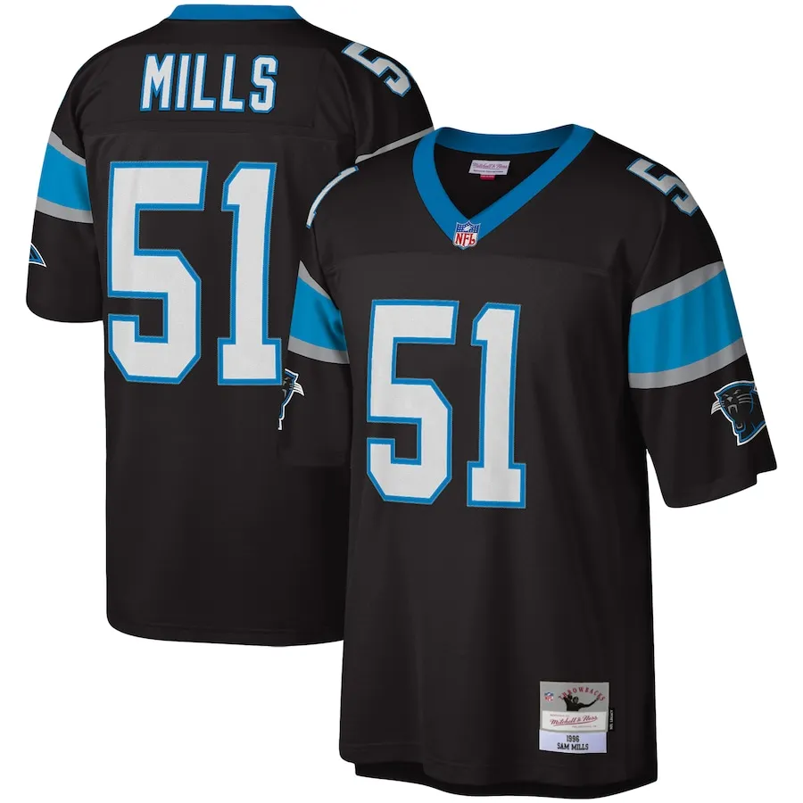 Sam Mills Carolina Panthers Mitchell &amp Ness Legacy Replica Jersey - Black