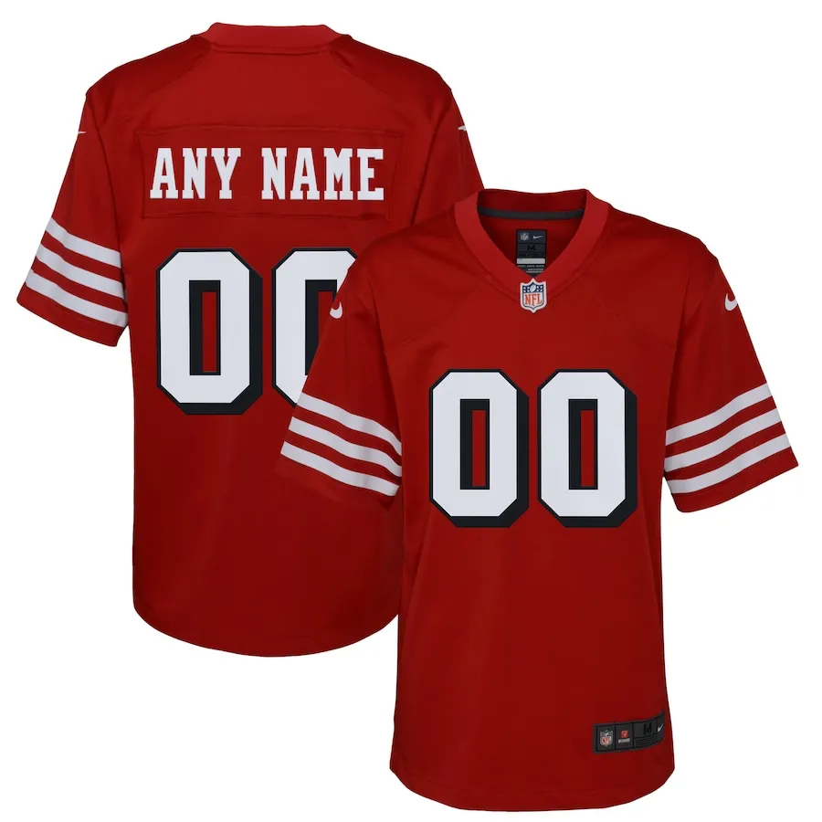 San Francisco 49ers Nike Youth Alternate Custom Game Jersey - Scarlet