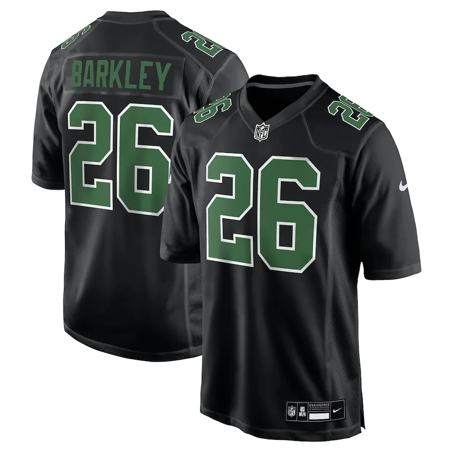 Saquon Barkley Philadelphia Eagles Nike  Fashion Game Jersey - Carbon BlackKelly Green