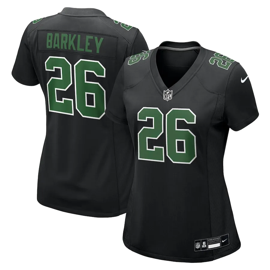 Saquon Barkley Philadelphia Eagles Nike Women's Fashion Game Jersey - Carbon BlackKelly Green