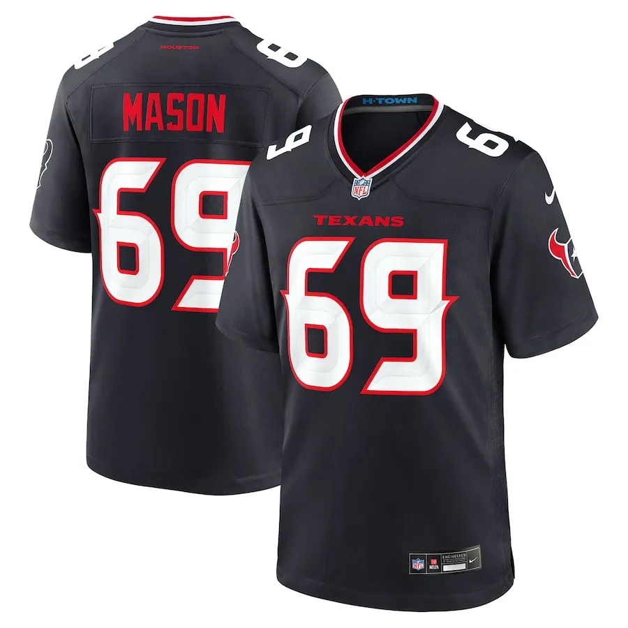 Shaq Mason Houston Texans Nike Team Game Jersey -  Navy