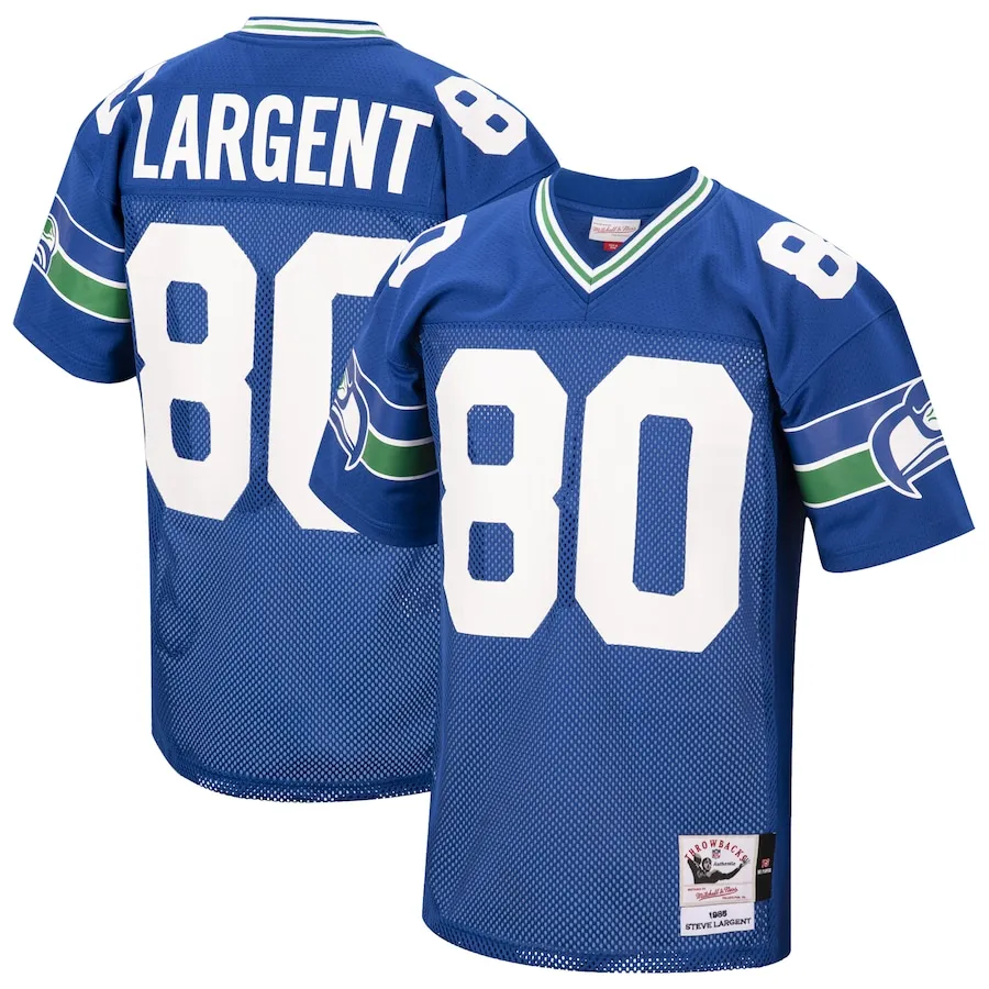 Steve Largent Seattle Seahawks 1985 Mitchell &amp Ness Authentic Throwback Retired Player Jersey - Royal