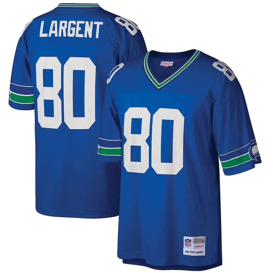 Steve Largent Seattle Seahawks Mitchell &amp Ness Big &amp Tall 1985 Retired Player Replica Jersey - Royal