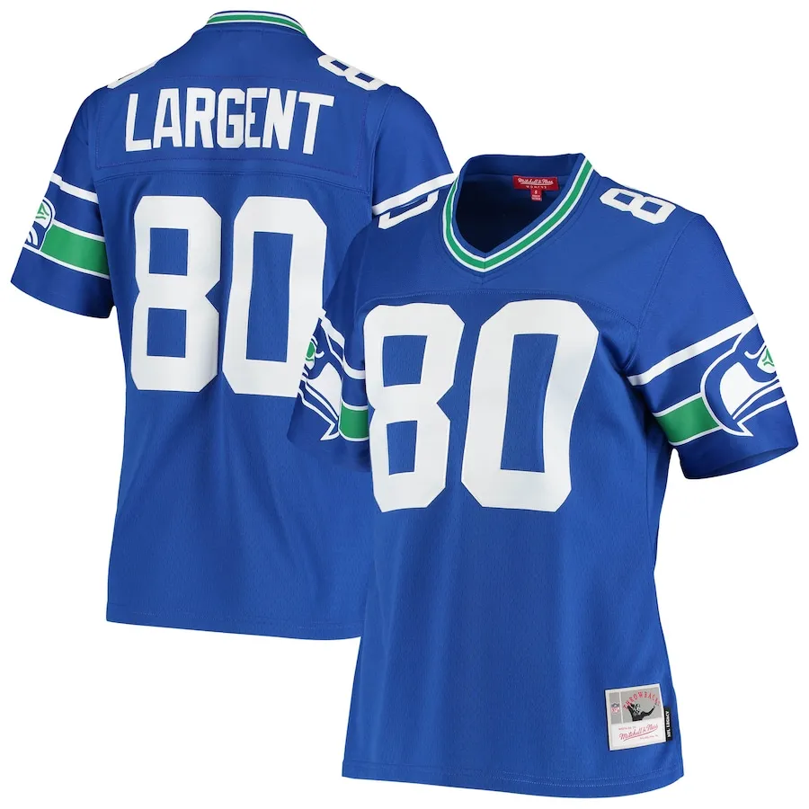 Steve Largent Seattle Seahawks Mitchell &amp Ness Women's 1985 Legacy Replica Jersey - Royal
