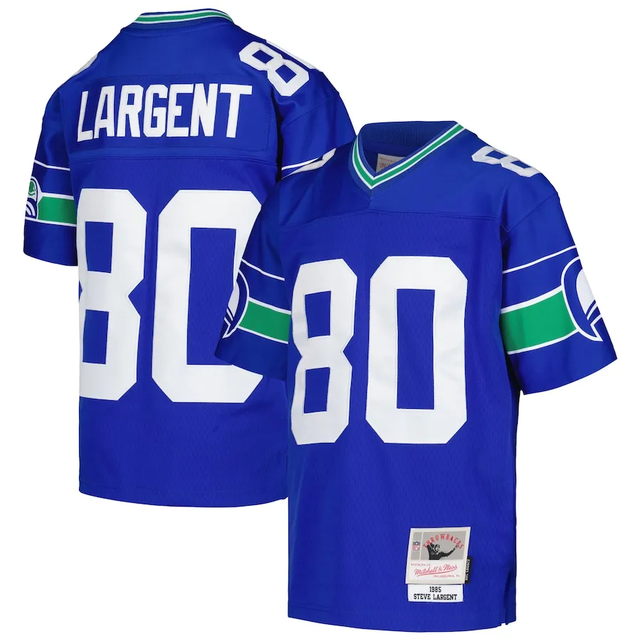 Steve Largent Seattle Seahawks Mitchell &amp Ness Youth 1985 Retired Player Legacy Jersey - Royal