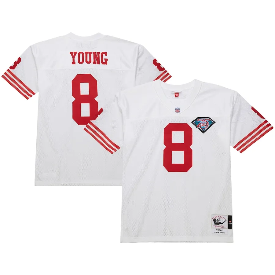 Steve Young San Francisco 49ers 1994 Mitchell &amp Ness Authentic Throwback Retired Player Jersey - White