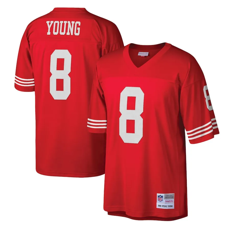 Steve Young San Francisco 49ers Mitchell &amp Ness Legacy Replica Jersey - Scarlet 9159