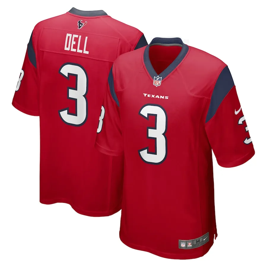 Tank Dell Houston Texans Nike Alternate Game Jersey - Red