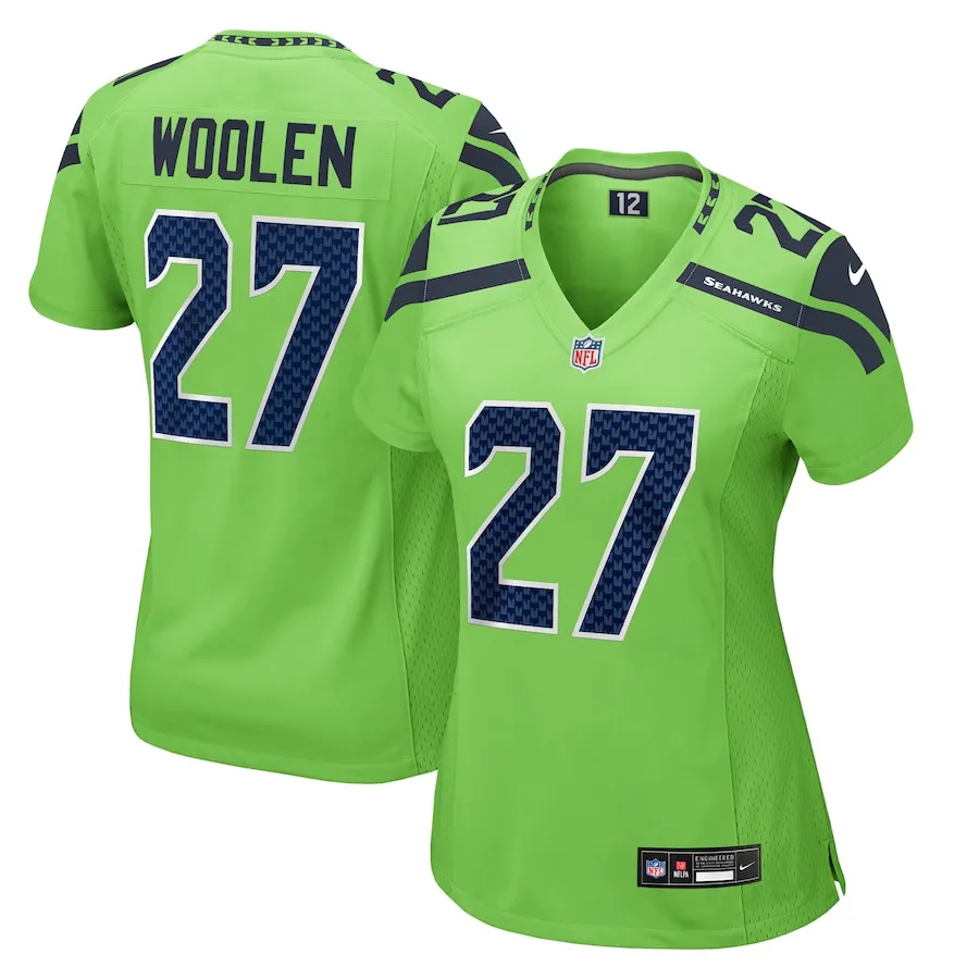 Tariq Woolen Seattle Seahawks Nike Women's  Game Jersey - Neon Green