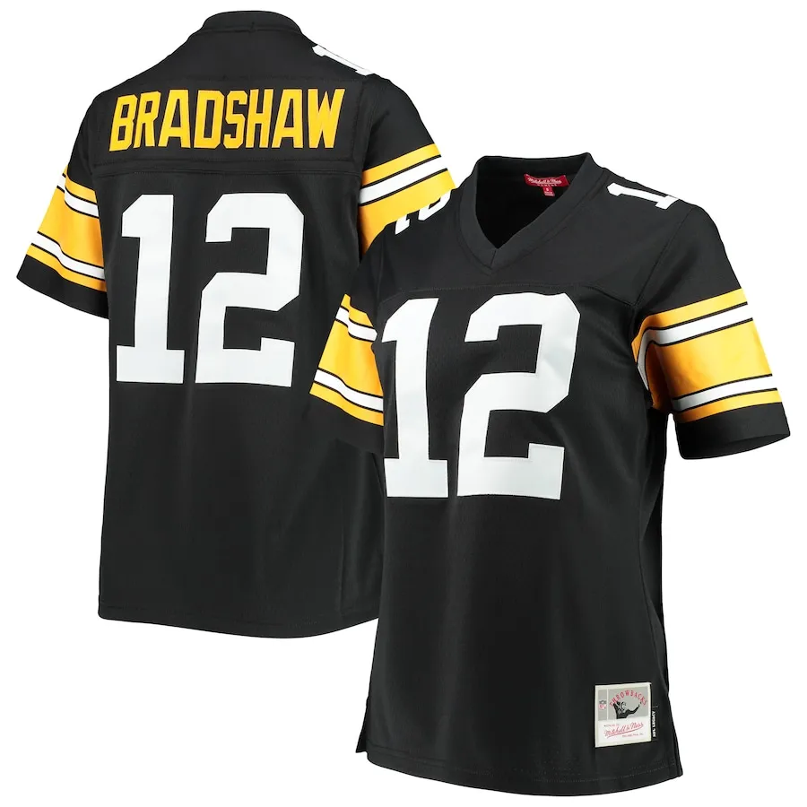Terry Bradshaw Pittsburgh Steelers Mitchell &amp Ness Women's Legacy Replica Player Jersey - Black