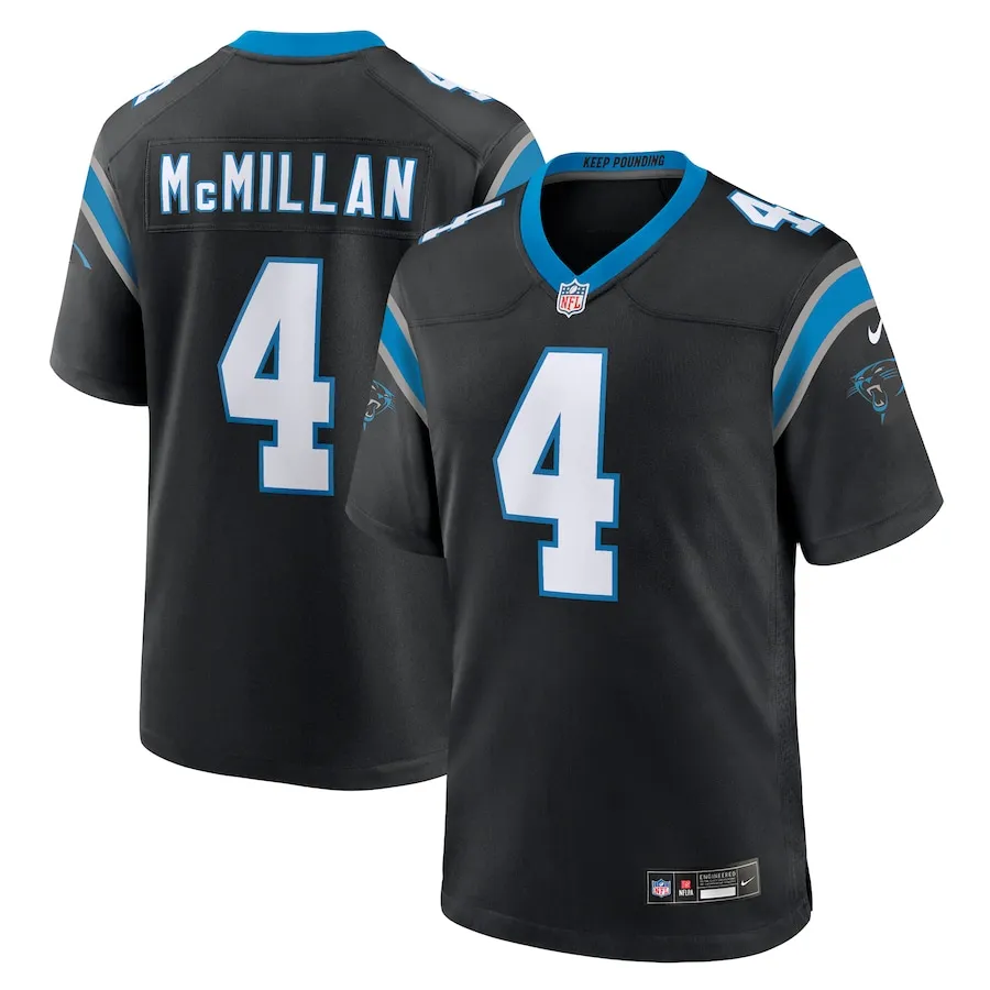 Tetairoa McMillan Carolina Panthers Nike 2025 NFL Draft First Round Pick Game Jersey - Black