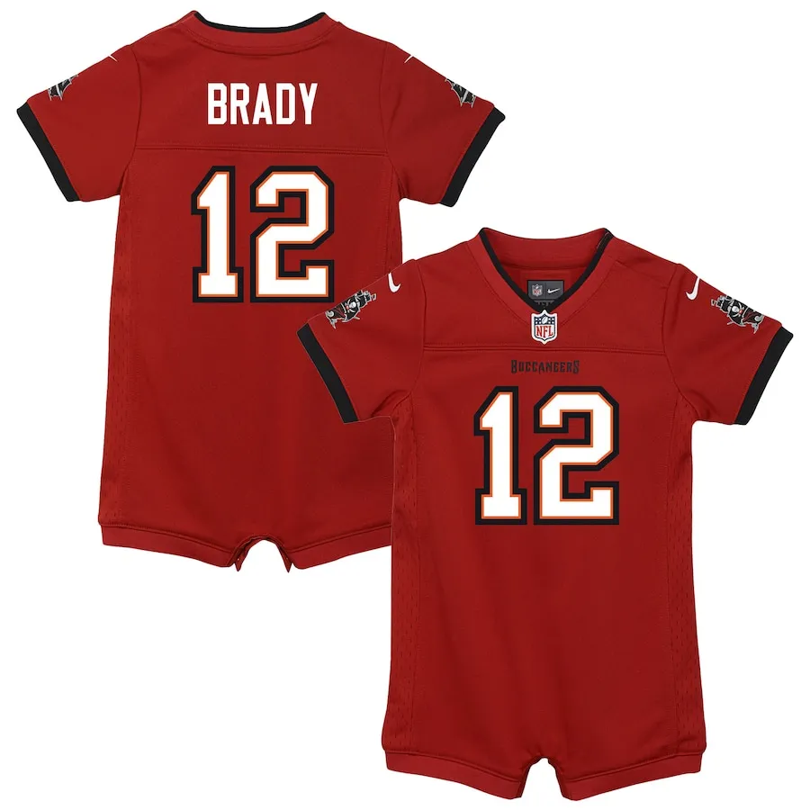 Tom Brady Tampa Bay Buccaneers Nike Newborn &amp Infant Game Romper Jersey - Red