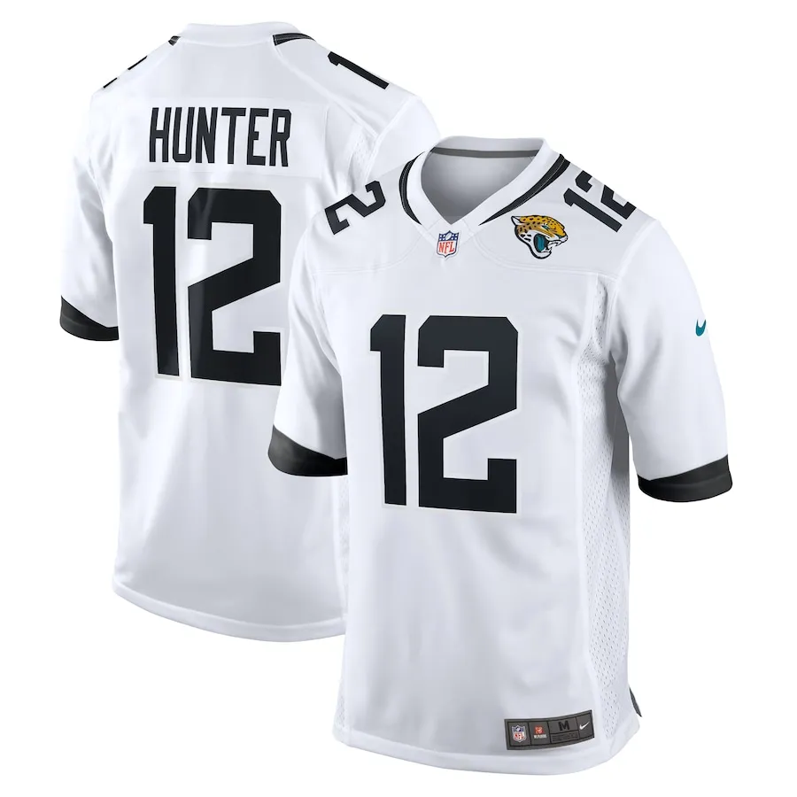 Travis Hunter Jacksonville Jaguars Nike 2025 NFL Draft First Round Pick Game Player Jersey - White