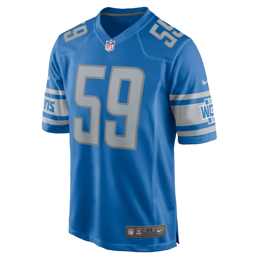 Trevor Nowaske Detroit Lions Nike Team Game Jersey -  Blue