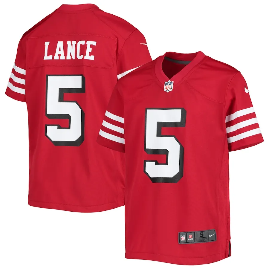 Trey Lance San Francisco 49ers Nike Youth Game Jersey - Scarlet 2615