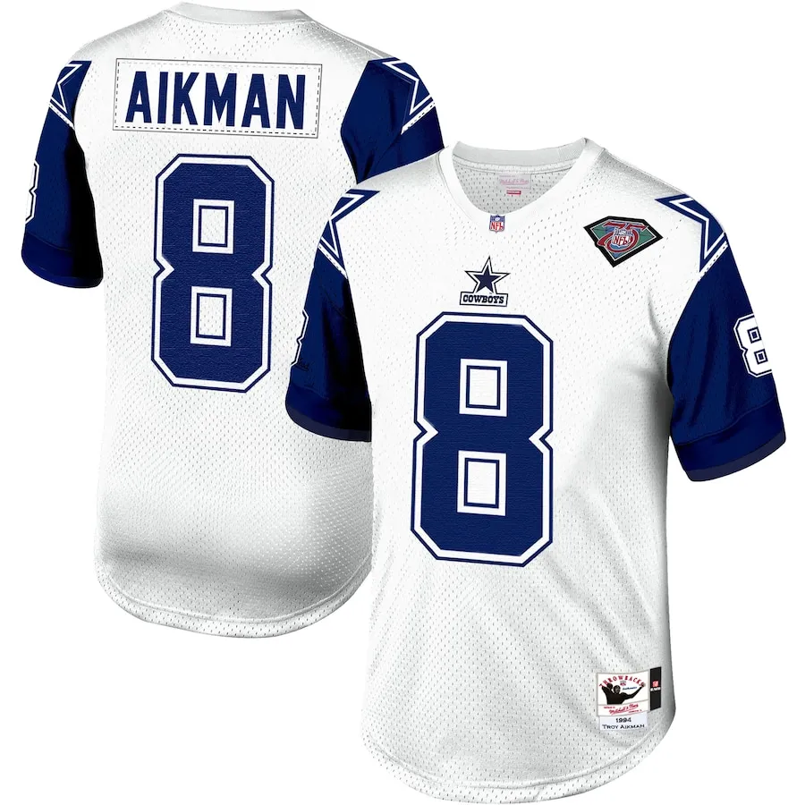 Troy Aikman Dallas Cowboys 1994 Mitchell &amp Ness Authentic Throwback Retired Player Jersey - White 2496