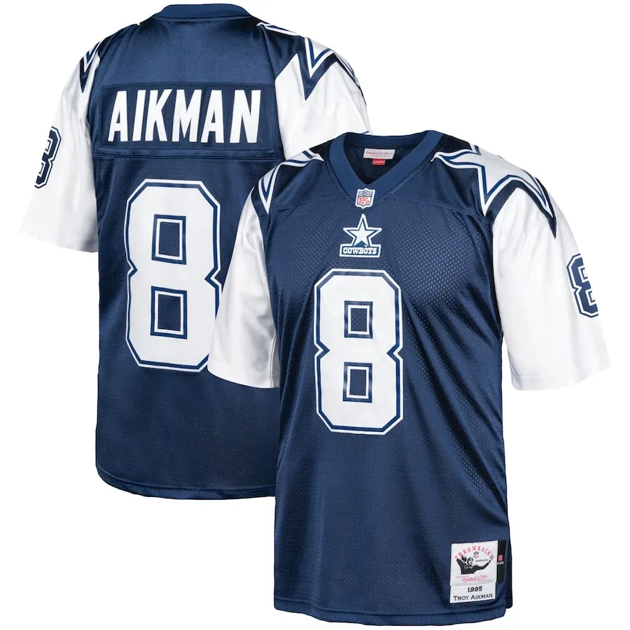 Troy Aikman Dallas Cowboys 1995 Mitchell &amp Ness Authentic Throwback Retired Player Jersey - Navy