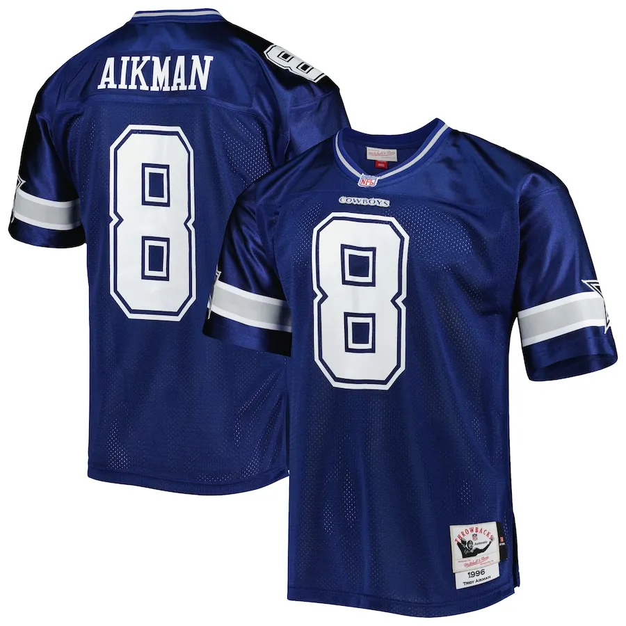 Troy Aikman Dallas Cowboys 1996 Mitchell &amp Ness Authentic Throwback Retired Player Jersey - Navy