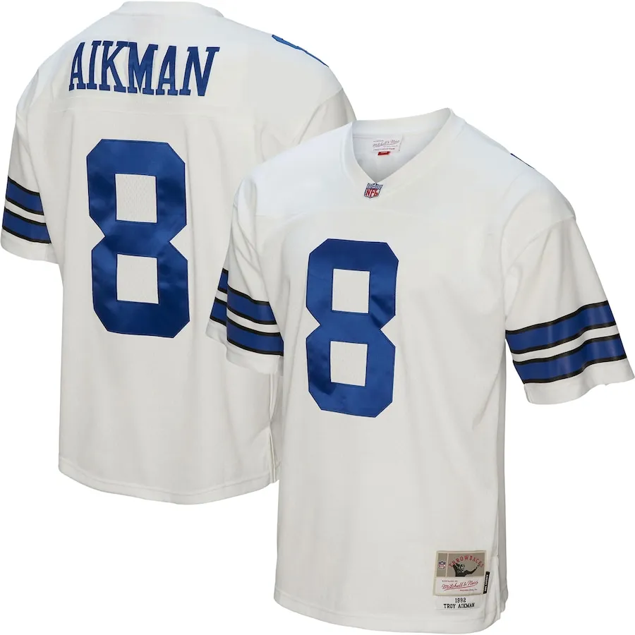 Troy Aikman Dallas Cowboys Mitchell &amp Ness Legacy Replica Jersey - White