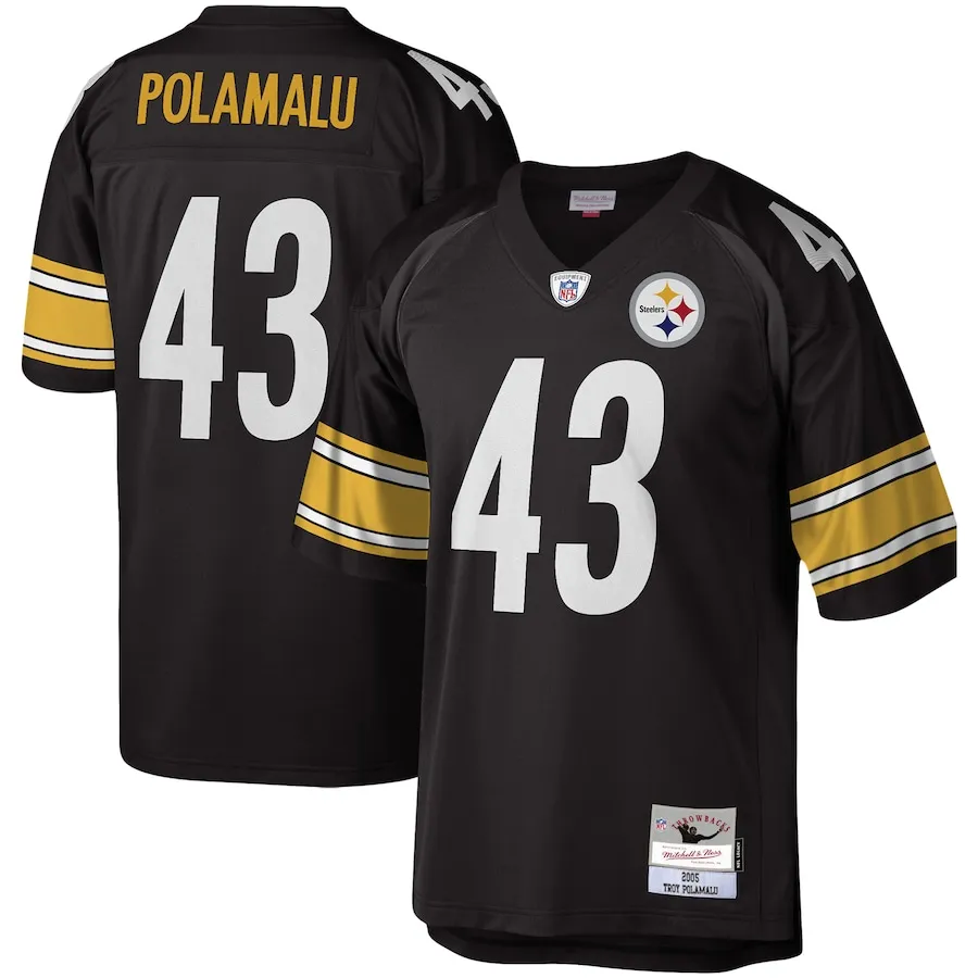 Troy Polamalu Pittsburgh Steelers Mitchell &amp Ness Legacy Replica Jersey - Black