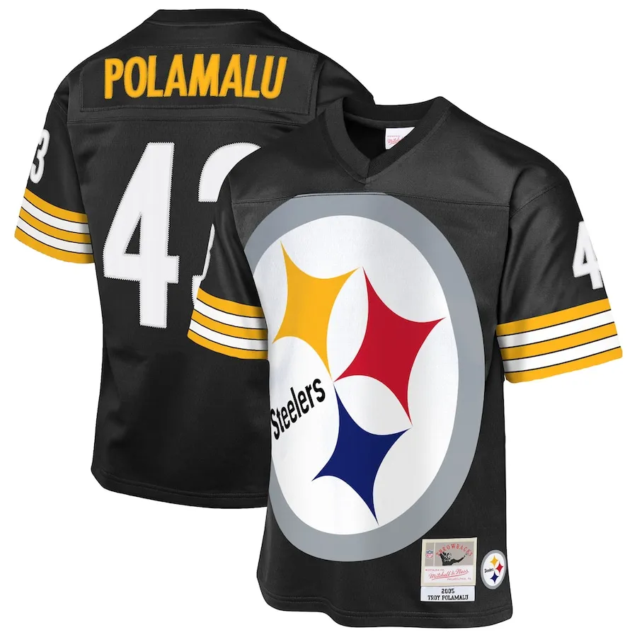 Troy Polamalu Pittsburgh Steelers Mitchell &amp Ness Youth 2005 Throwback Fashion Jersey - Black