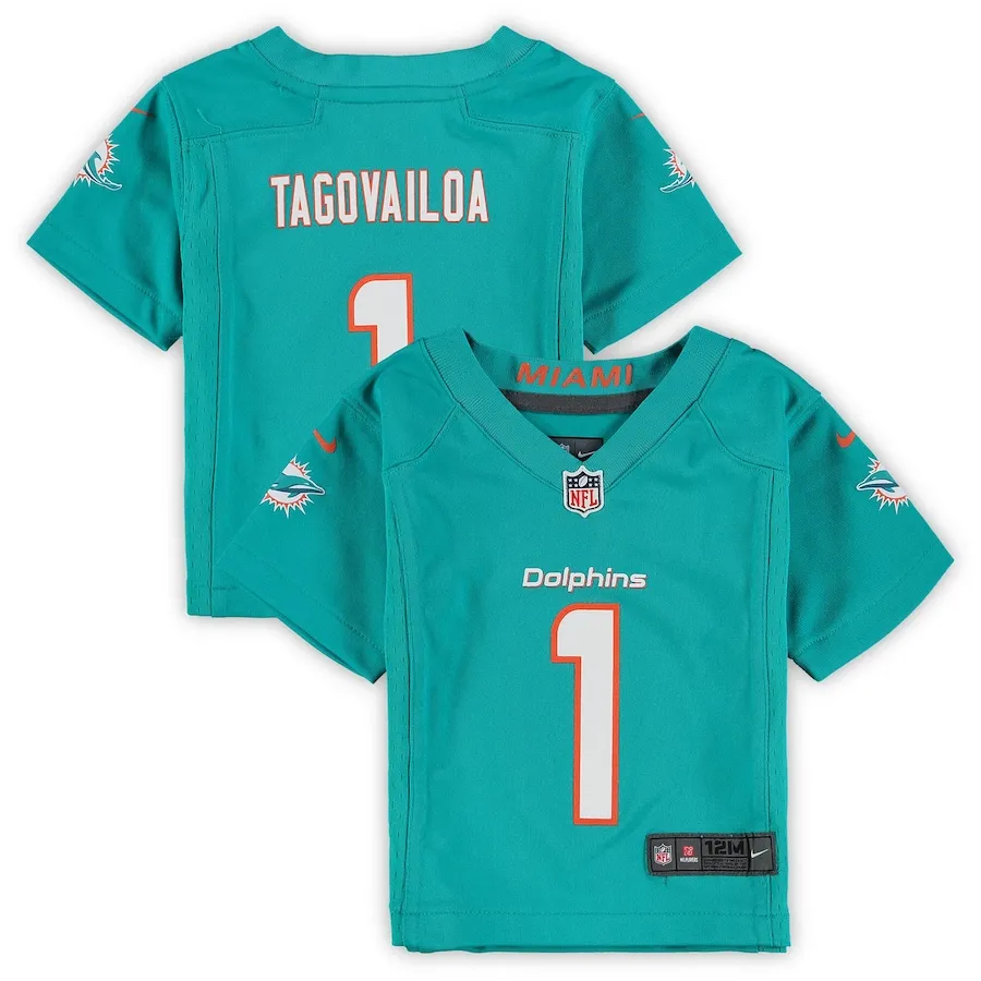 Tua Tagovailoa Miami Dolphins Nike Infant Game Jersey - Aqua