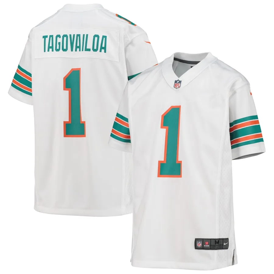 Tua Tagovailoa Miami Dolphins Nike Youth Alternate Game Jersey - White