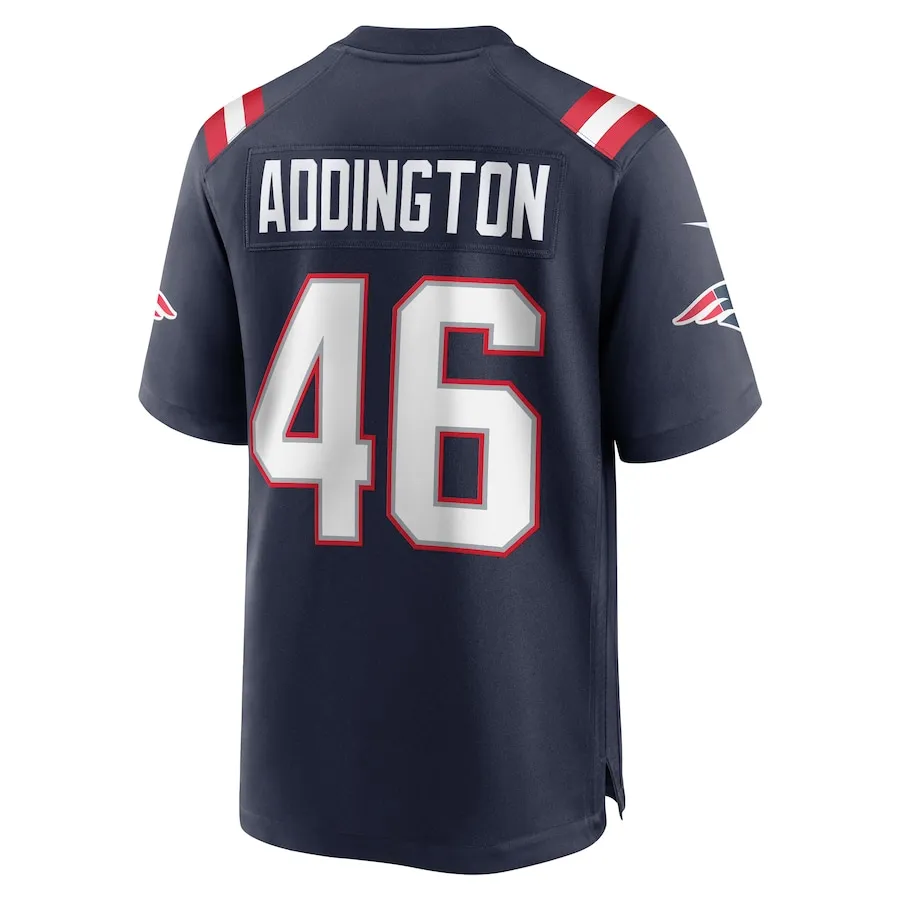 Tucker Addington New England Patriots Nike Home Game Player Jersey - Navy - Image 3
