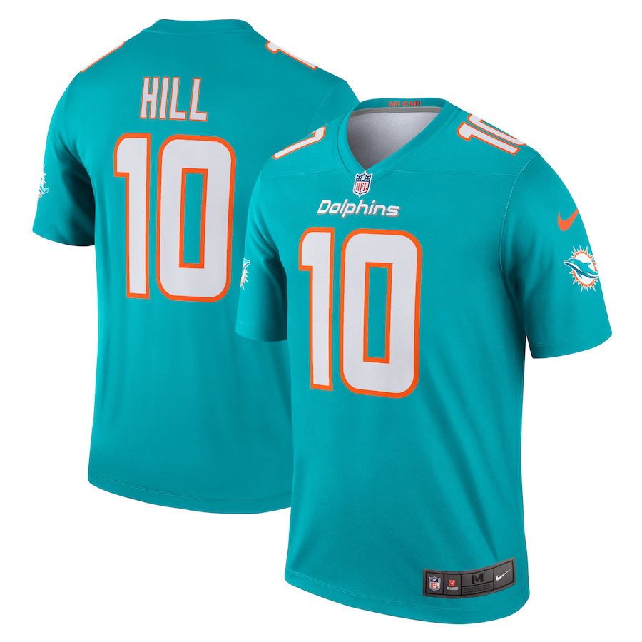 Tyreek Hill Miami Dolphins Nike Team Legend Jersey - Aqua