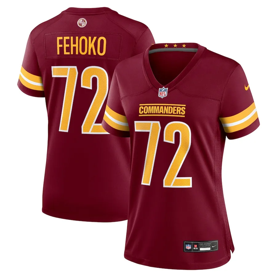 Viliami Fehoko Jr. Washington Commanders Nike Women's Team Game Jersey -  Burgundy