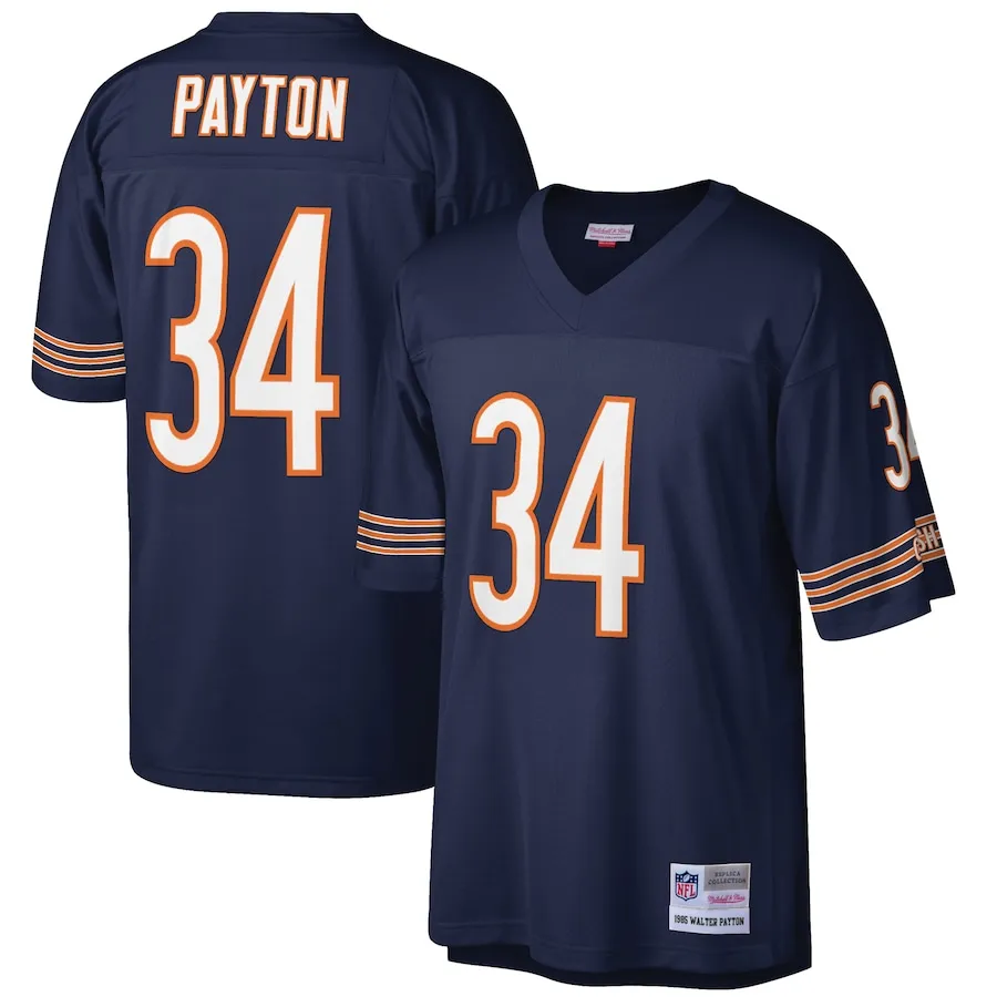 Walter Payton Chicago Bears Mitchell &amp Ness Big &amp Tall 1985 Retired Player Replica Jersey - Navy