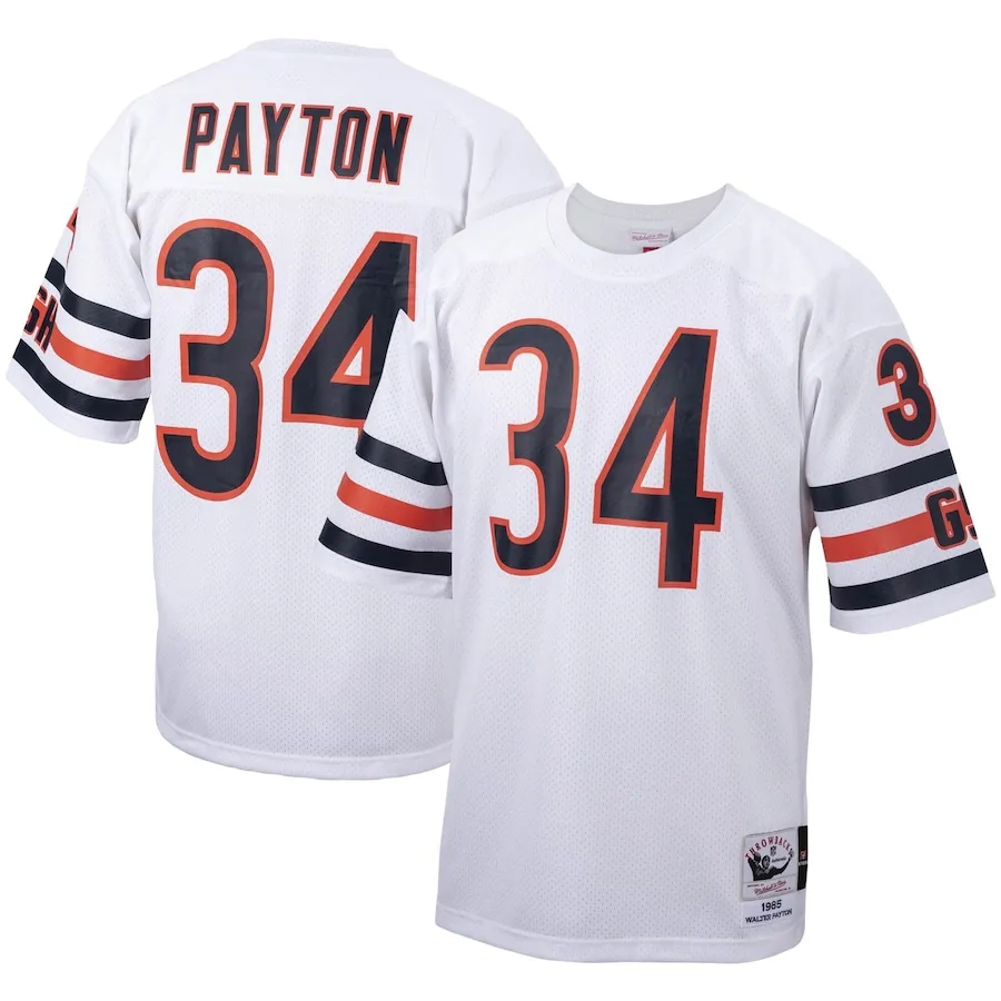 Walter Payton Chicago Bears Mitchell &amp Ness Big &amp Tall 1985 Retired Player Replica Jersey - White