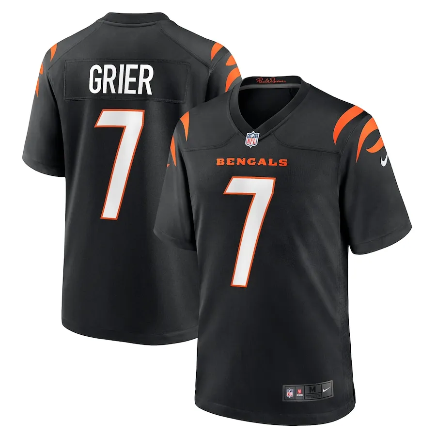 Will Grier Cincinnati Bengals Nike Team Game Jersey -  Black 9838
