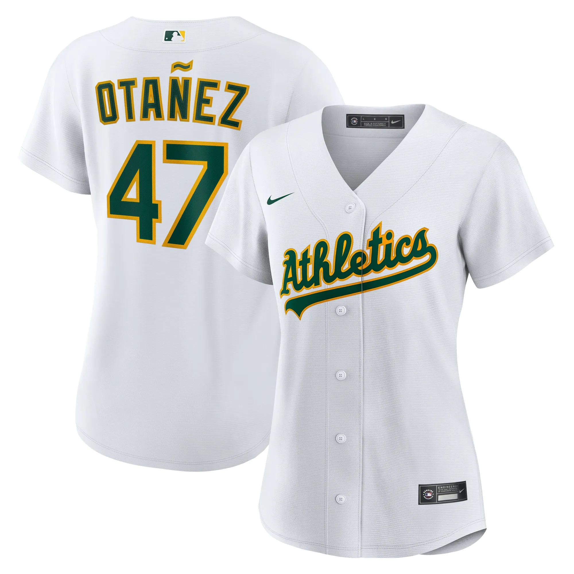 Michel Otañez Athletics Nike Women's Home Replica Jersey - White