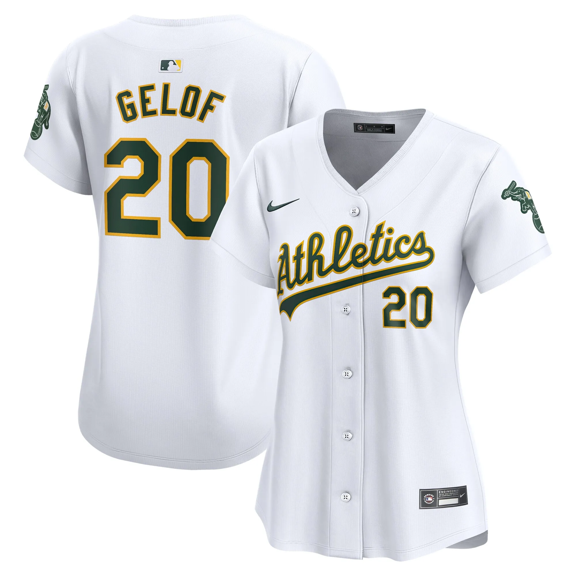Zack Gelof Athletics Nike Women's Home Limited Player Jersey – White